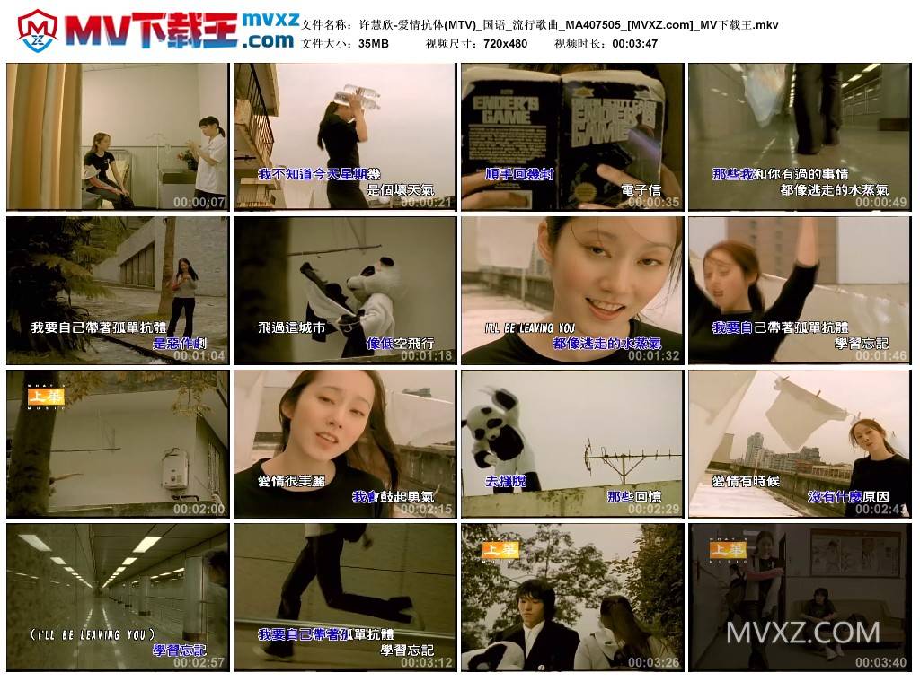 许慧欣-爱情抗体(MTV)_国语_流行歌曲_MA407505